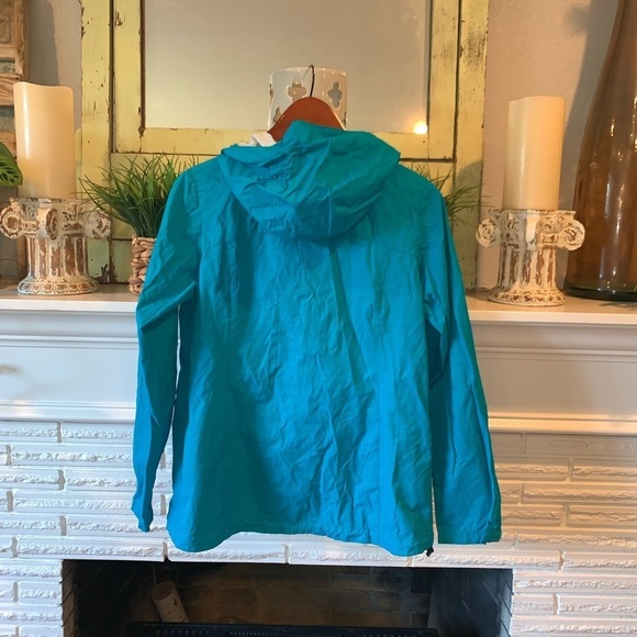 Paradox Women’s Teal Blue Hooded Waterproof Jacket with Pockets Size Small - Picture 6 of 7